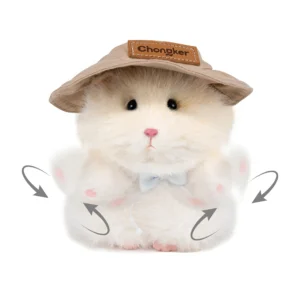 Interactive Hamster Plush- Hamster Charm Keychain Pendant