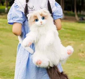 Mini Ragdoll Cat Backpack – Cute Handmade Bag for Girls