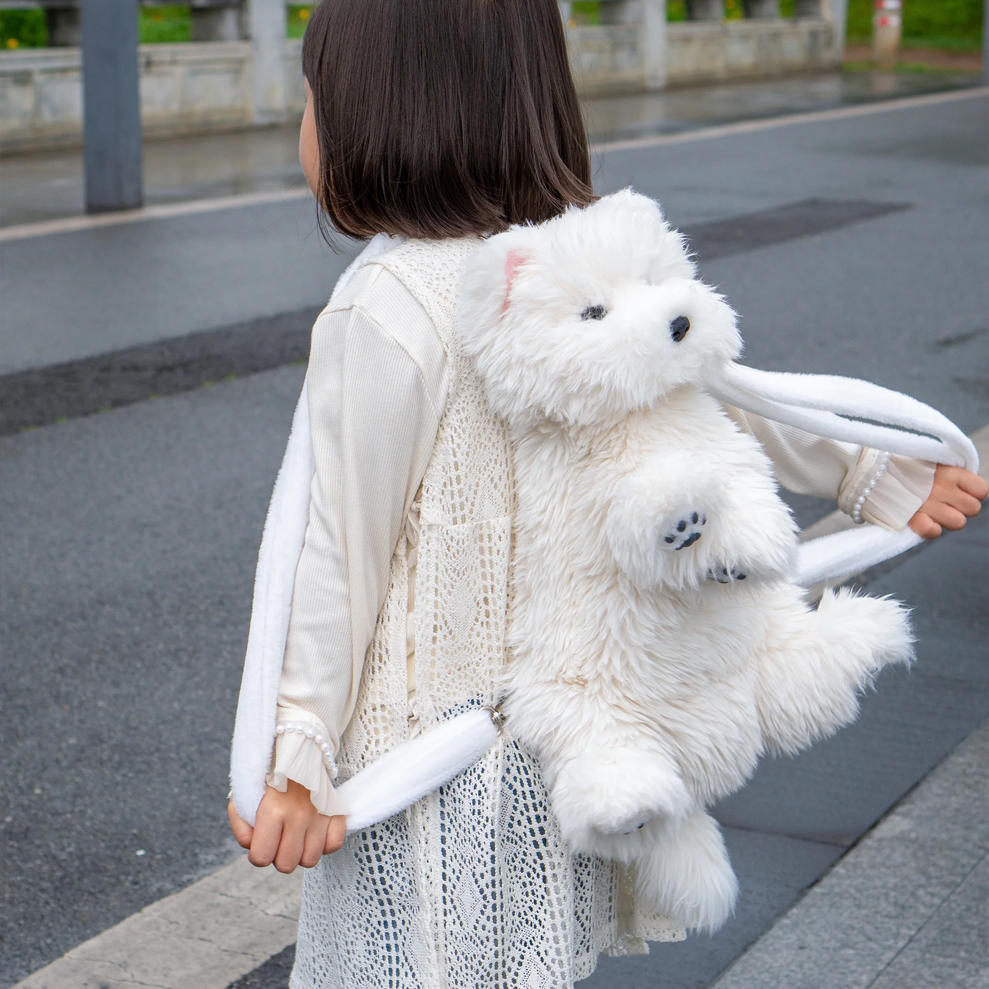 Westie Dog Backpack – Plush Bag for Girls & Puppy Lovers - Image 4